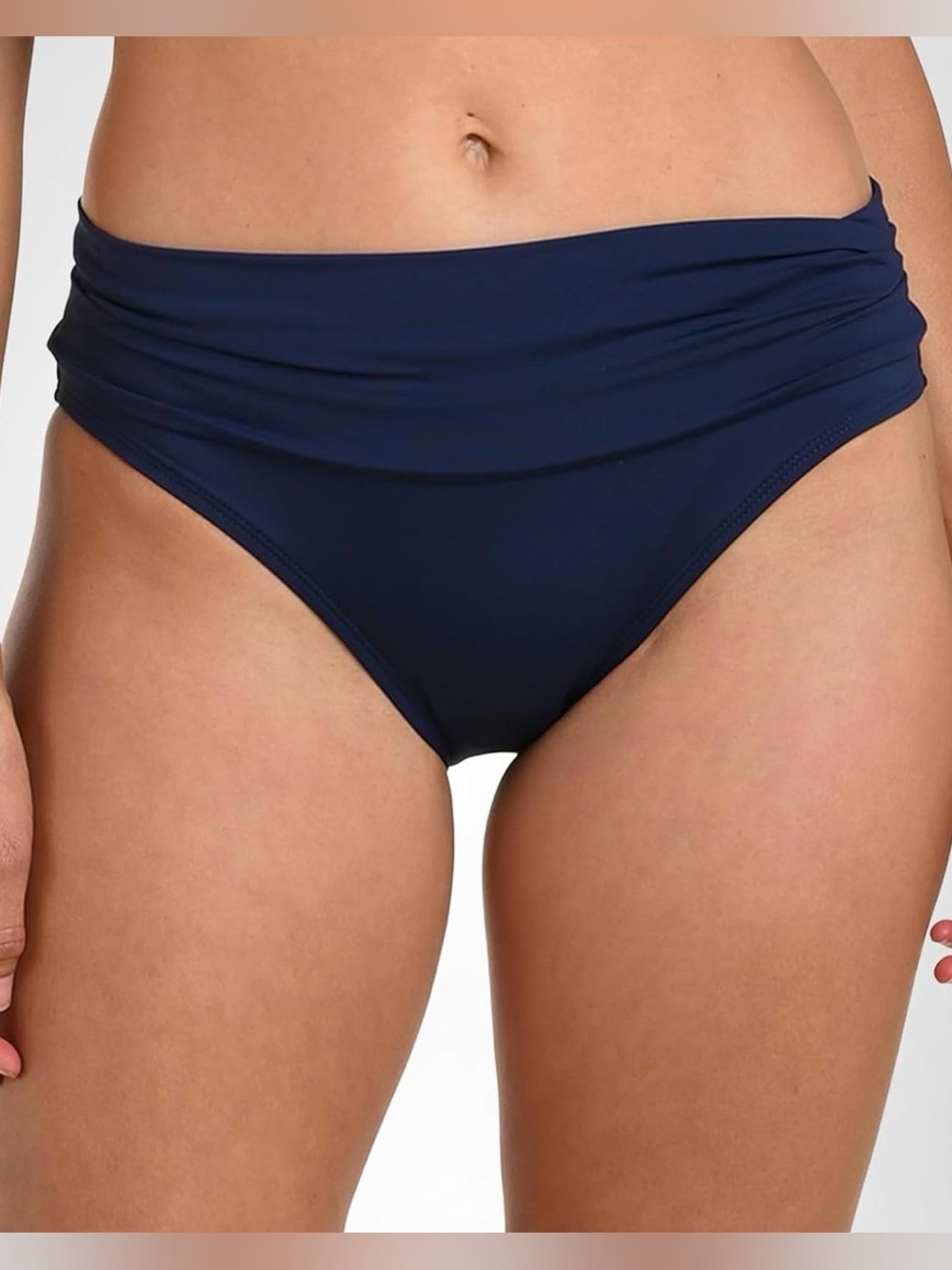 La Blanca Island Goddess Shirred Band Hipster Bottom In indigo